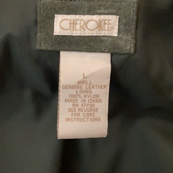 Green leather jacket - Picture 2 of 2